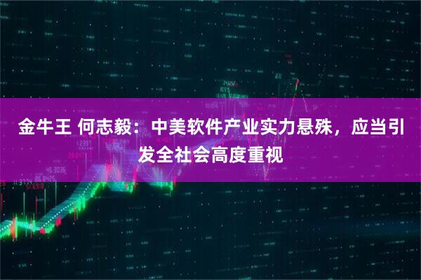 金牛王 何志毅：中美软件产业实力悬殊，应当引发全社会高度重视