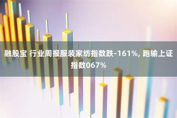融股宝 行业周报服装家纺指数跌-161%, 跑输上证指数067%